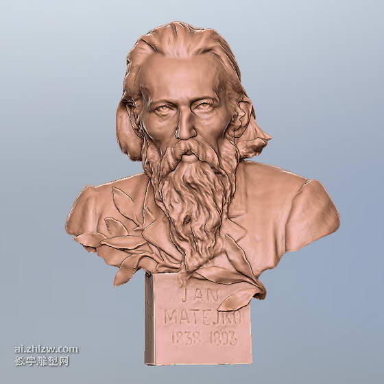 哲学家半身雕像3D模型