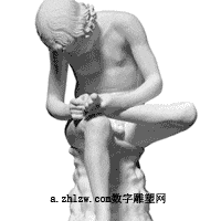 挑刺的男孩雕塑